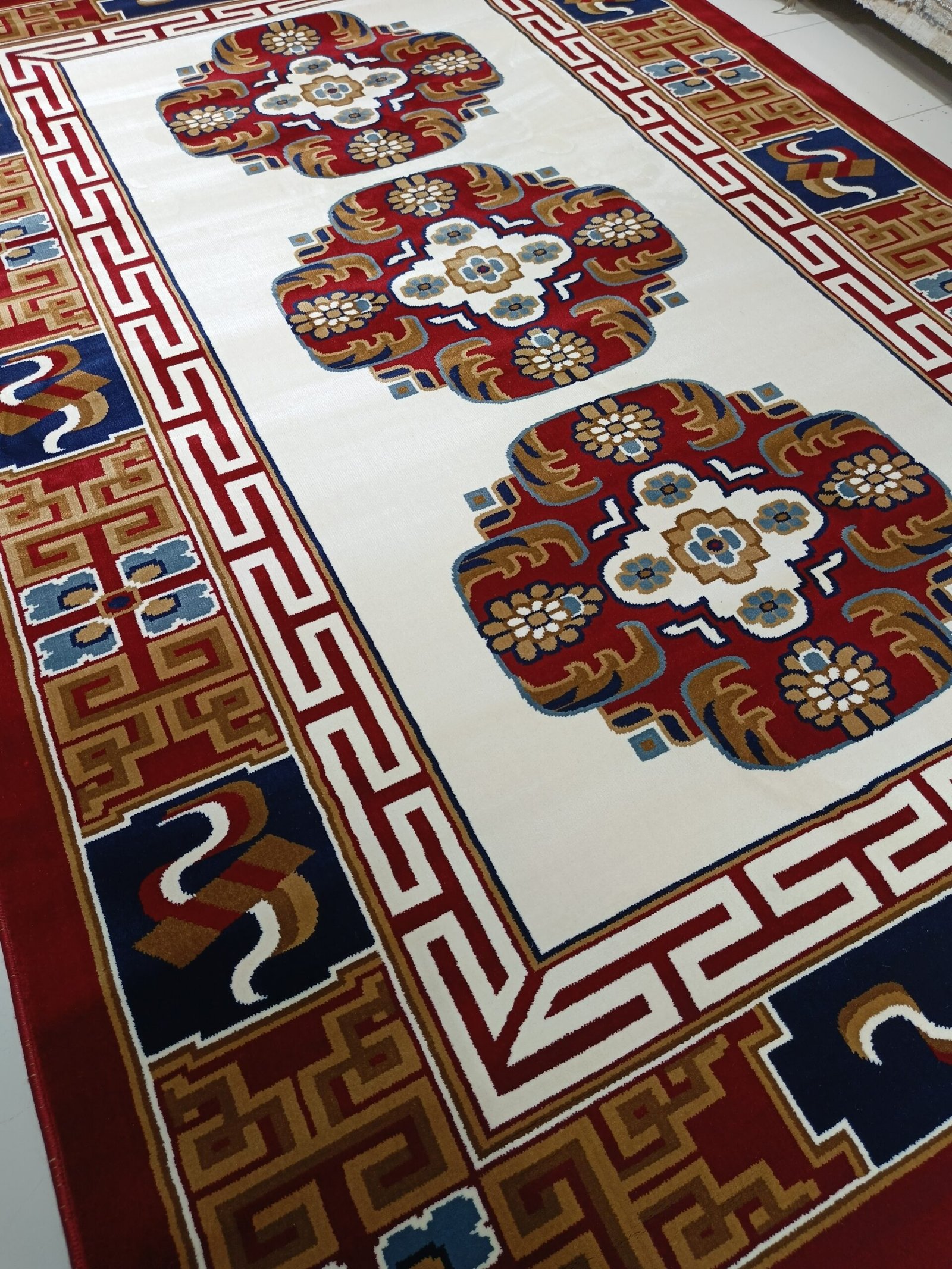 Premium Turkish Oriental Rug – 6×9 ft Red & Ivory Floral Carpet with Fringe | Heavy Thick Traditional Design | Budget Friendly - Image 5