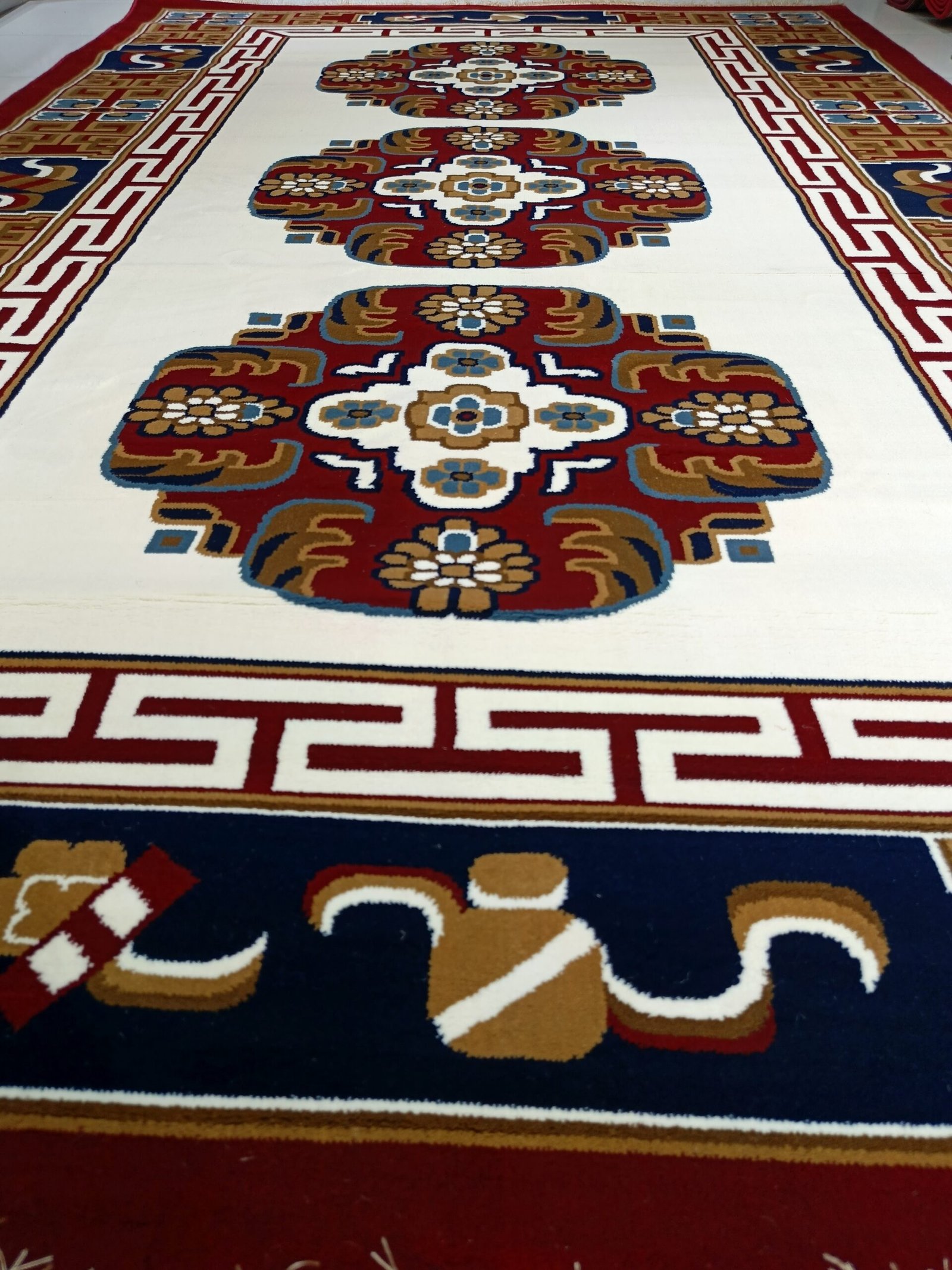 Premium Turkish Oriental Rug – 6×9 ft Red & Ivory Floral Carpet with Fringe | Heavy Thick Traditional Design | Budget Friendly - Image 4