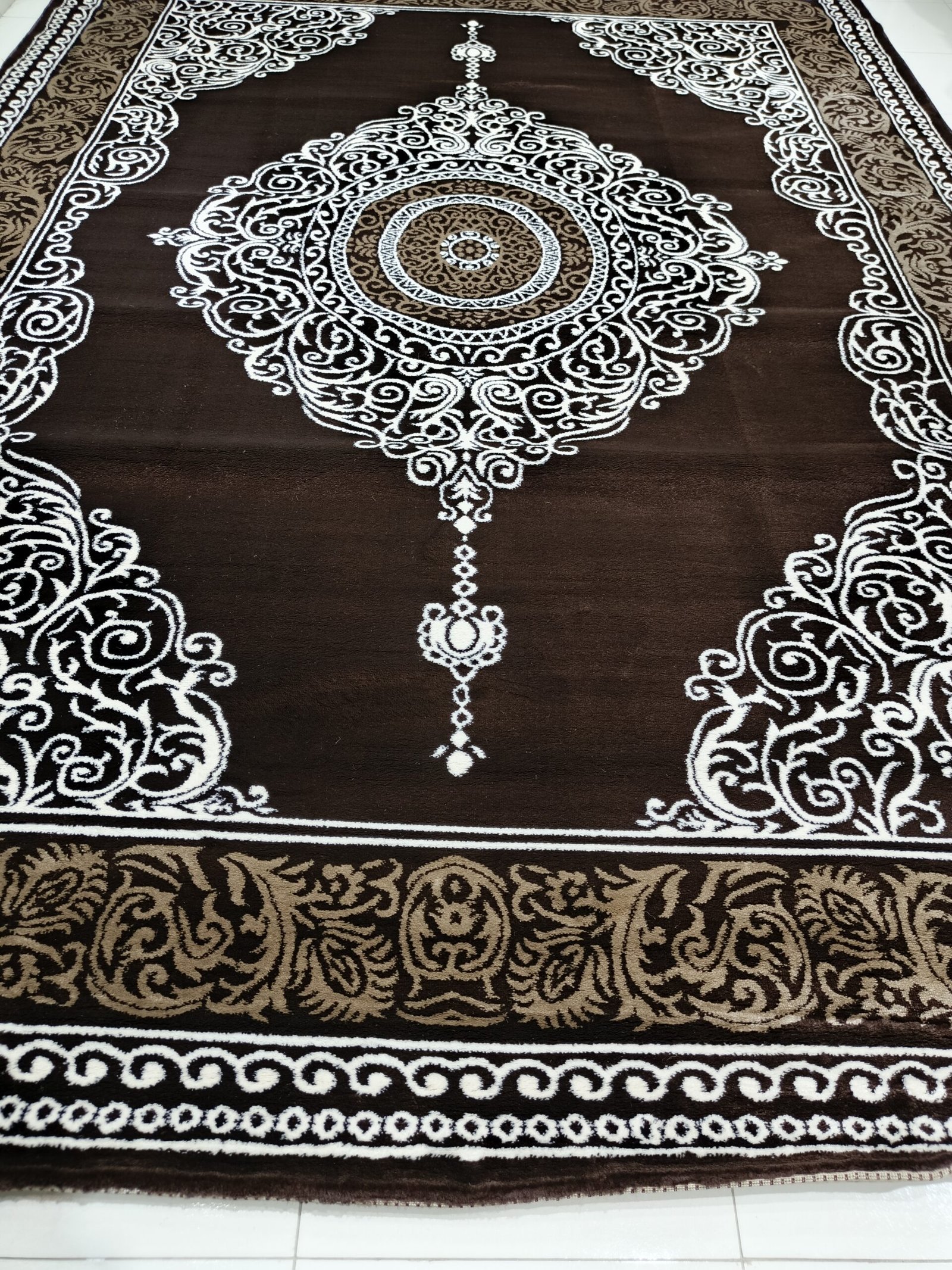 Topkapi Premium Lux Turkish Carpet – (8x11 ft) Brown Medallion Design, Elegant Living Room Rug - Image 2