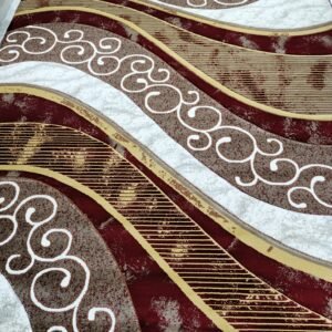 Premium Turkish Carpet – Topkapi Collection – 240×330 cm (8×11 ft) – Red & Gold Modern Wave Design