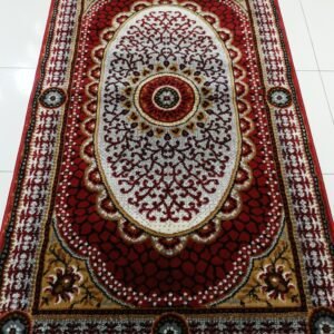 Premium Turkish Red Medallion Carpet – 3×5 ft, 12mm Thick