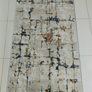 Turkish 3D Shiny VIP Rug – Sand Veins Beige Marble Texture for Elegant Homes