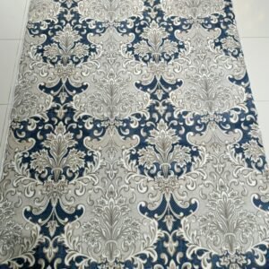 4×6 ft Turkish Royal Design Rug – Lightweight & Soft Premium Carpet in Beige & Blue