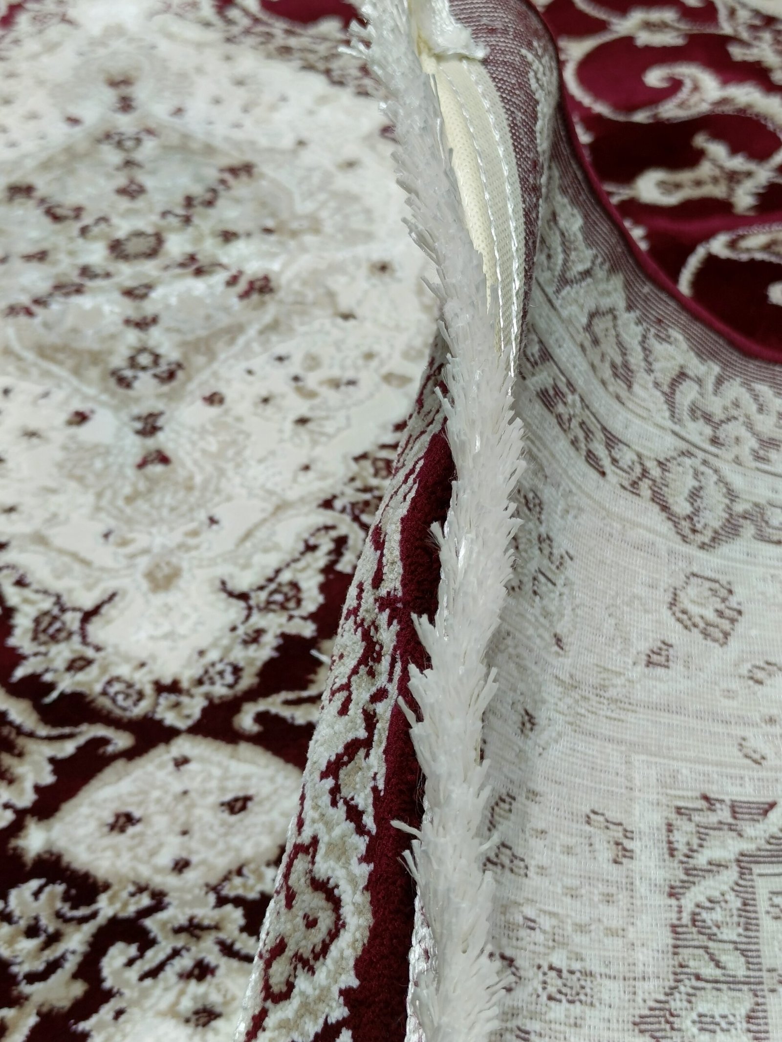 Sultan Ruby Royale – Premium Turkish Red & Cream Carpet (4×6 ft Approx.) - Image 5