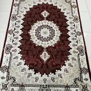 Sultanah Ruby Royale – 4×6 ft Turkish Premium Carpet | New Sultan Red–Cream Luxury Collection