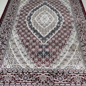 Royal Ember Harmony – 6×9 ft Turkish Persian Medallion Rug in Deep Black & Red | Premium Polyester | Made in Turkey