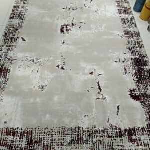Harmony Verona – 6×9 ft Modern Abstract Rug in Light Beige & Deep Red | Turkish Premium Carpet