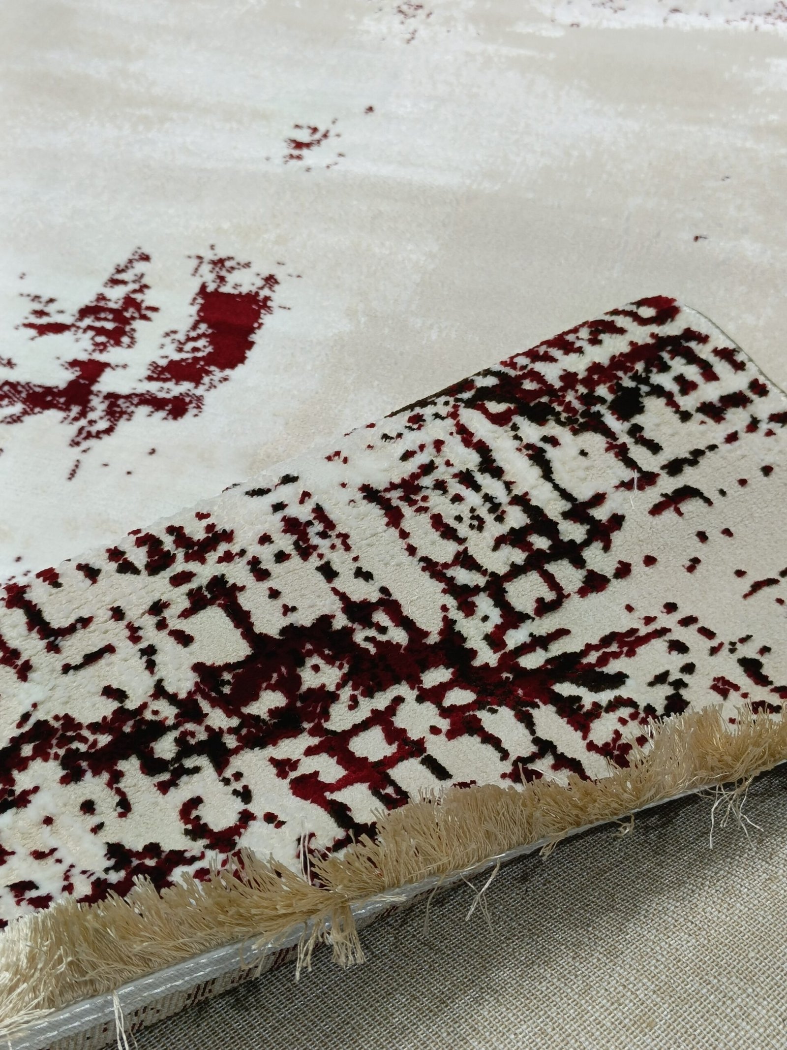 Harmony Verona – 6×9 ft Modern Abstract Rug in Light Beige & Deep Red | Turkish Premium Carpet - Image 7