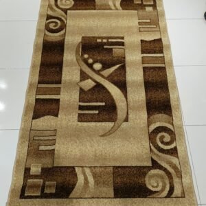 Delight Aura – Turkish-Inspired Modern Geometric Rug | Beige & Cream | 2.95 × 4.92 ft Polyester Area Rug