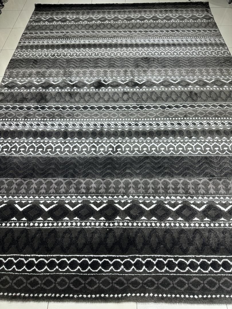 Obsidian Nomad | 6.5 × 9.5 ft Premium Turkish Rug | Tribal Geometric Design | Heavyweight Comfort - Image 3