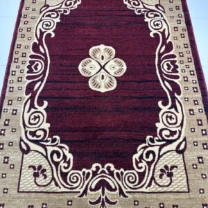 Maroon Sultan Crest – Persian-Inspired Turkish Carpet (120×180 cm | 4×6 ft)