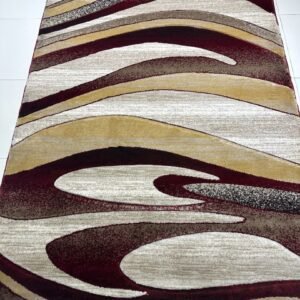 Crimson Flowstone – Topkapi Premium Turkish Abstract Rug (120×180 cm | 4×6 ft)