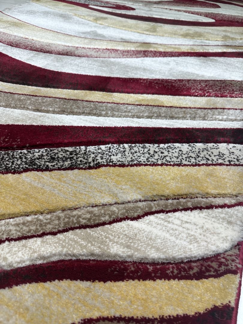 Crimson Flowstone – Topkapi Premium Turkish Abstract Rug (120×180 cm | 4×6 ft) - Image 3