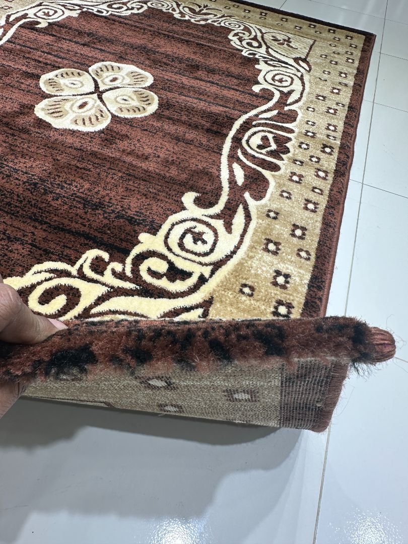 Sultan Crest – 120×180 cm Premium Turkish Persian-Style Rug in Beige & Brown | Heat-Set Carpet - Image 3