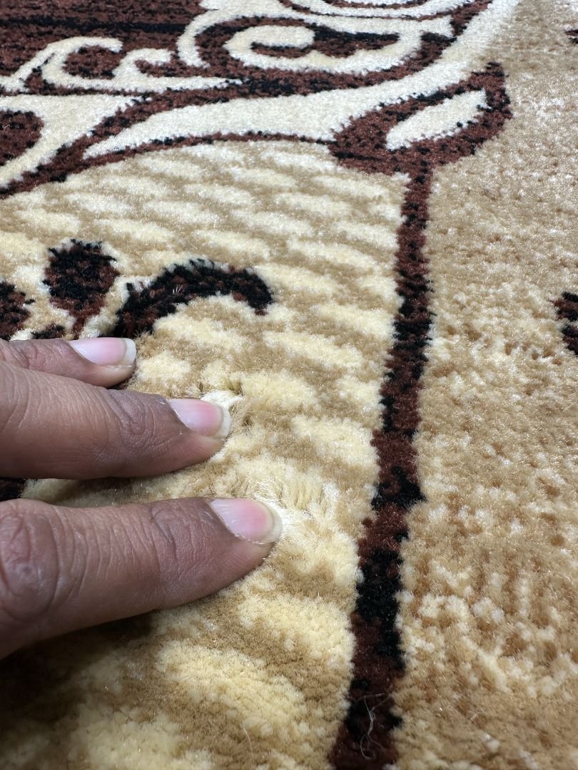 Sultan Crest – 120×180 cm Premium Turkish Persian-Style Rug in Beige & Brown | Heat-Set Carpet - Image 4