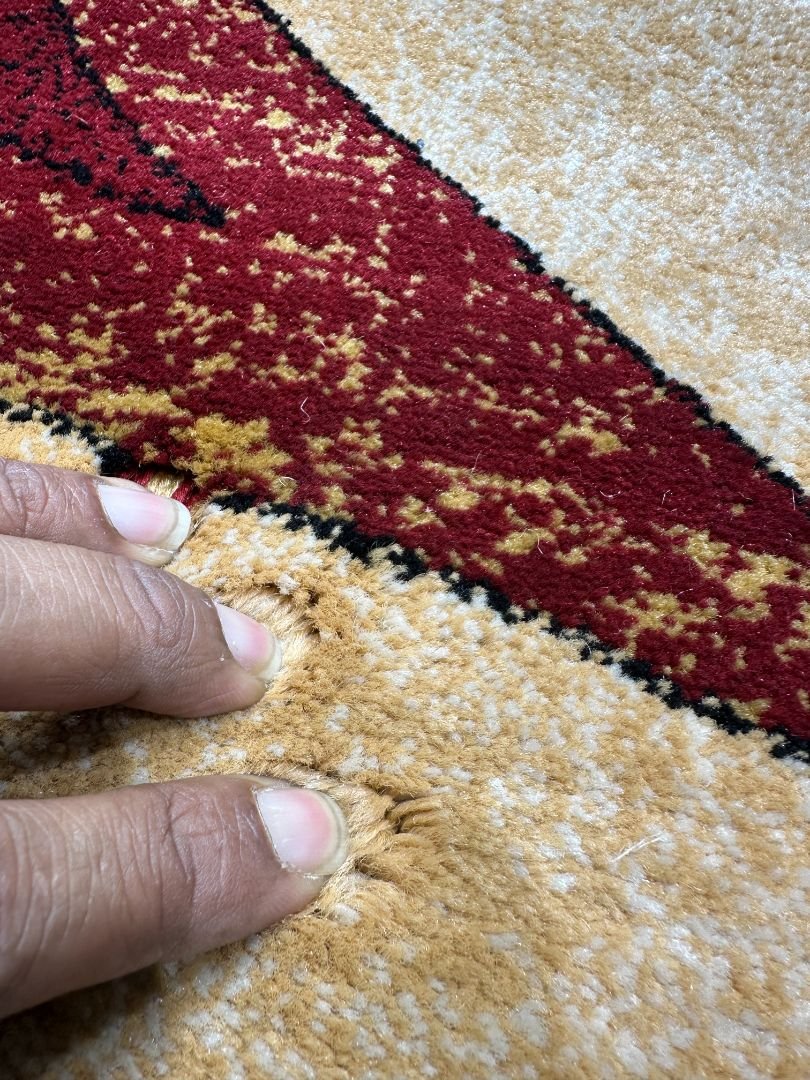 Crimson Axis – 120×180 cm Premium Turkish Abstract Rug in Deep Red & Beige | Modern Geometric Design - Image 5