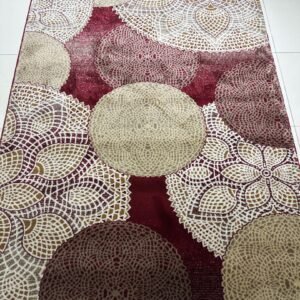 Maroon Lace Medallion – 120×180 cm Premium Turkish Topkapi Rug in Maroon & Beige | Lux Collection