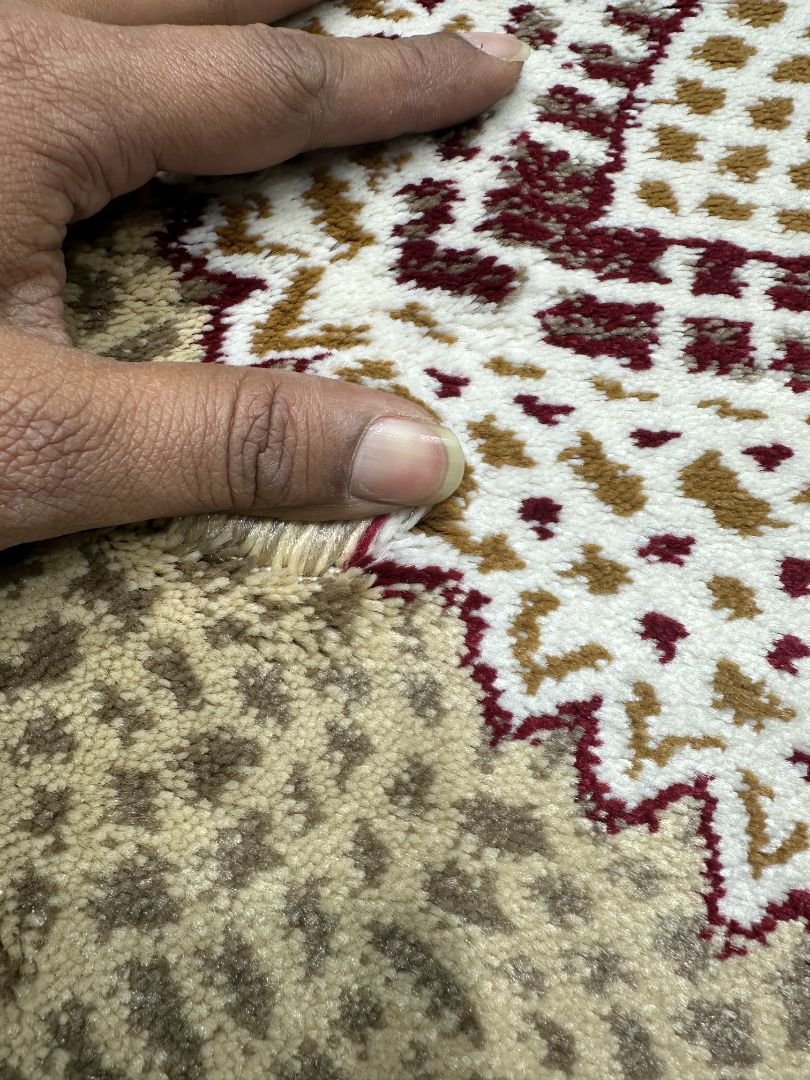 Maroon Lace Medallion – 120×180 cm Premium Turkish Topkapi Rug in Maroon & Beige | Lux Collection - Image 5