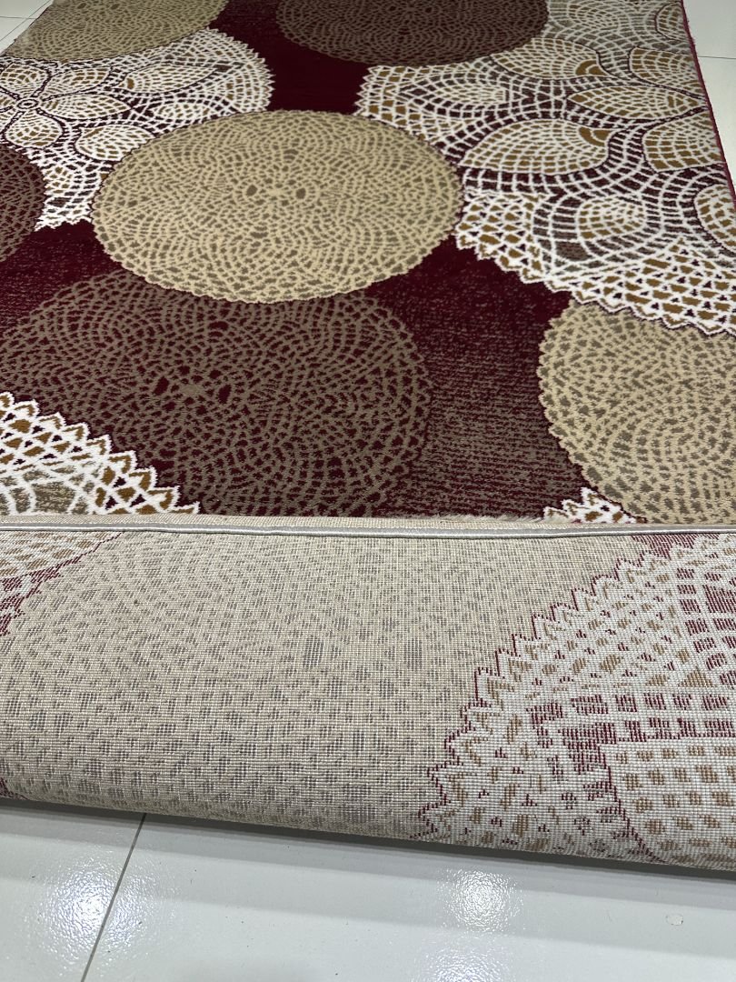 Maroon Lace Medallion – 120×180 cm Premium Turkish Topkapi Rug in Maroon & Beige | Lux Collection - Image 6