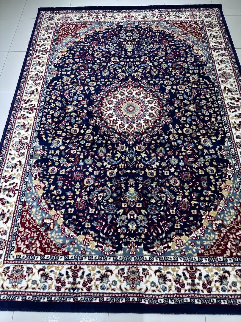 NAWAB Classic Medallion Heavyweight Rug – 5 × 7 ft Turkish-Inspired Premium Carpet (15mm+ Polyester)