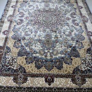 IMPERIA Classic Persian Medallion Turkish Heavyweight Rug – 6.5 × 9.5 ft | 14mm Thick with Fringe Tassels & Latex Edge