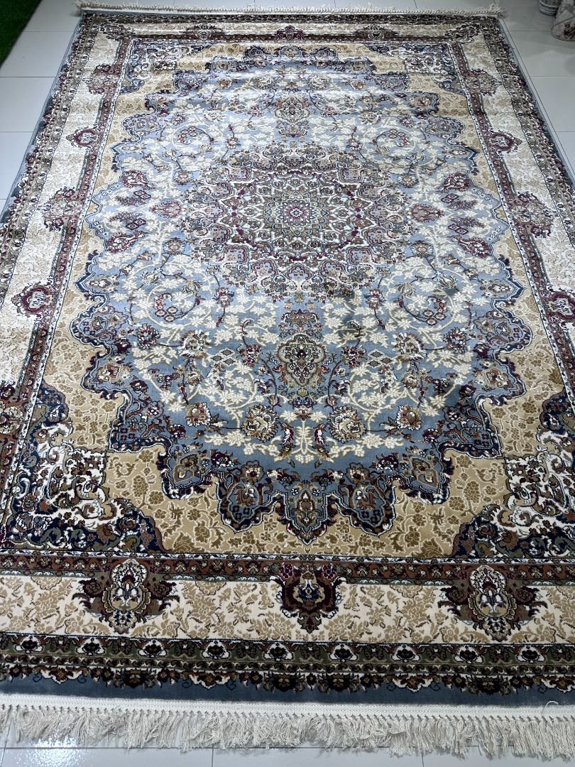 IMPERIA Classic Persian Medallion Turkish Heavyweight Rug – 6.5 × 9.5 ft | 14mm Thick with Fringe Tassels & Latex Edge