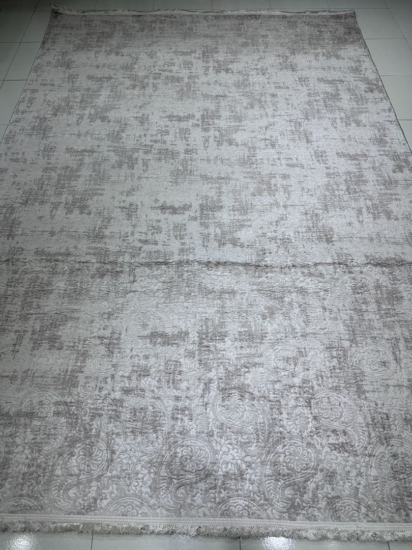 ELARA Soft Beige Textured Turkish Lightweight Rug – 6.5 × 9.5 ft Anti-Slip Minimal Luxury Carpet