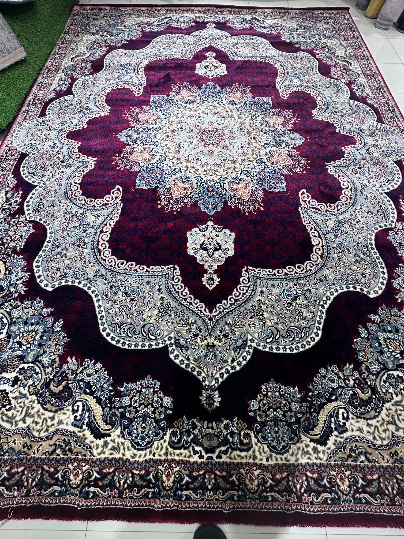 Shalimar Royal Medallion – Premium Persian-Inspired Living Room Carpet 9×12 ft | Heavy 16mm Soft Luxury Rug | Classic Drawing Room Carpet for Elegant Homes