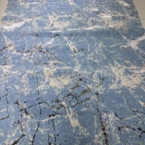 Glacier Marble Aura – Premium Turkish 3D Shiny Living Room Carpet 5.2 × 7.5 ft | Light Blue Abstract Luxury Rug | Soft Designer Carpet for Modern Homes