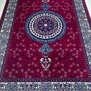 Persian Ruby Medallion – Premium Classic Carpet 5 × 7 ft | Ultra Soft 14mm Heavyweight Luxury Rug | Persian-Inspired Elegant Living Room Carpet