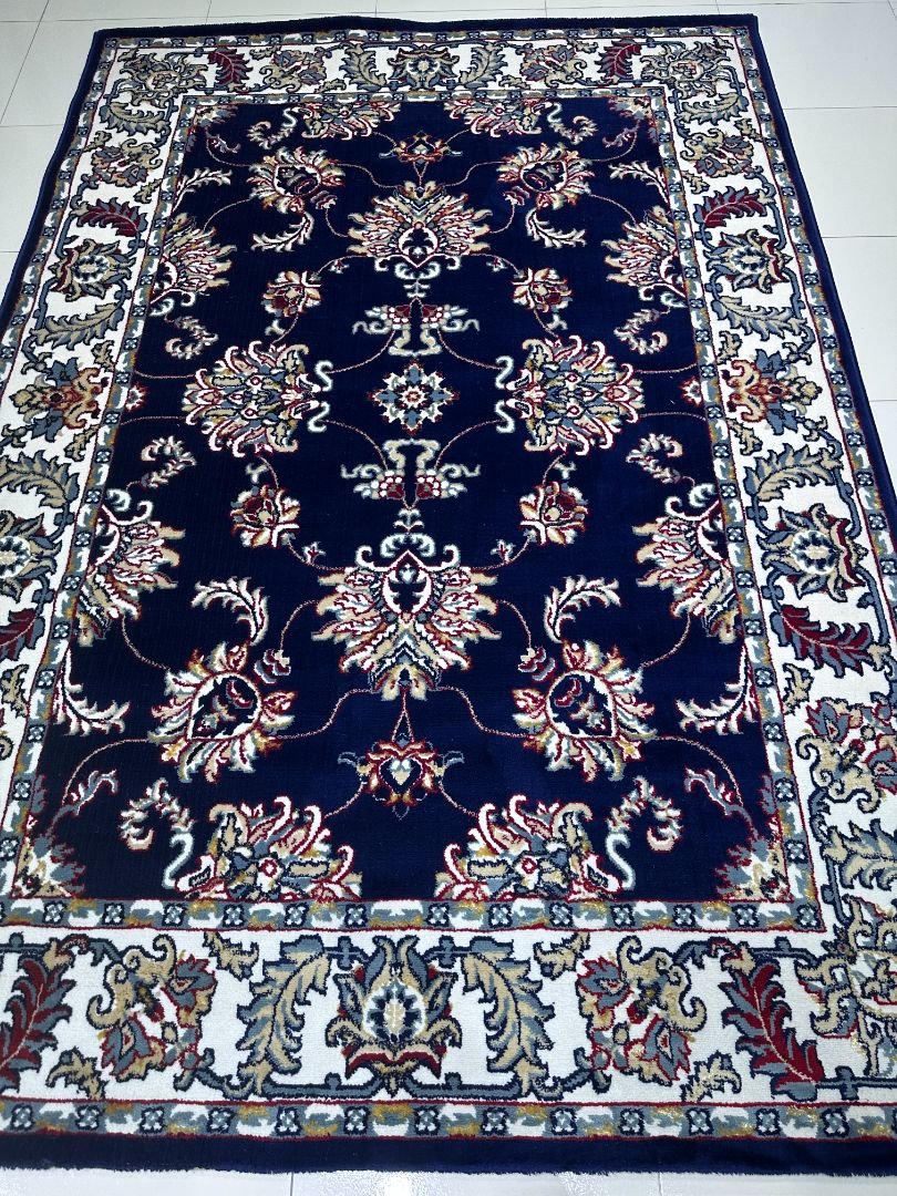 Royal Navy Heritage – Premium Classic Carpet 5 × 7 ft | Soft 14mm Heavyweight Luxury Rug | Persian-Inspired Traditional Living Room Carpet