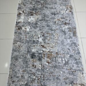 Vintage Marble Grey Runner Rug – Turkish 2.5 × 5 ft Lightweight Carpet | Anti-Slip Polypropylene Hallway Rug