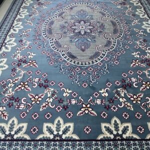 Royal Isfahan Sky Blue Carpet 8 × 11 ft – Heavy 15mm Thick Premium Rug | Bangladesh Made | Persian Medallion Inspired Luxury Carpet