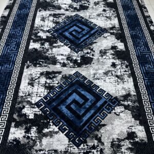 NOVA Greek Key Blue Geometric Turkish Lightweight Rug – 6.5 × 9.5 ft Modern Abstract Carpet