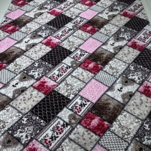 VINTARA Patchwork Floral Turkish Lightweight Rug – 6.5 × 9.5 ft Anti-Slip Vintage Style Carpet