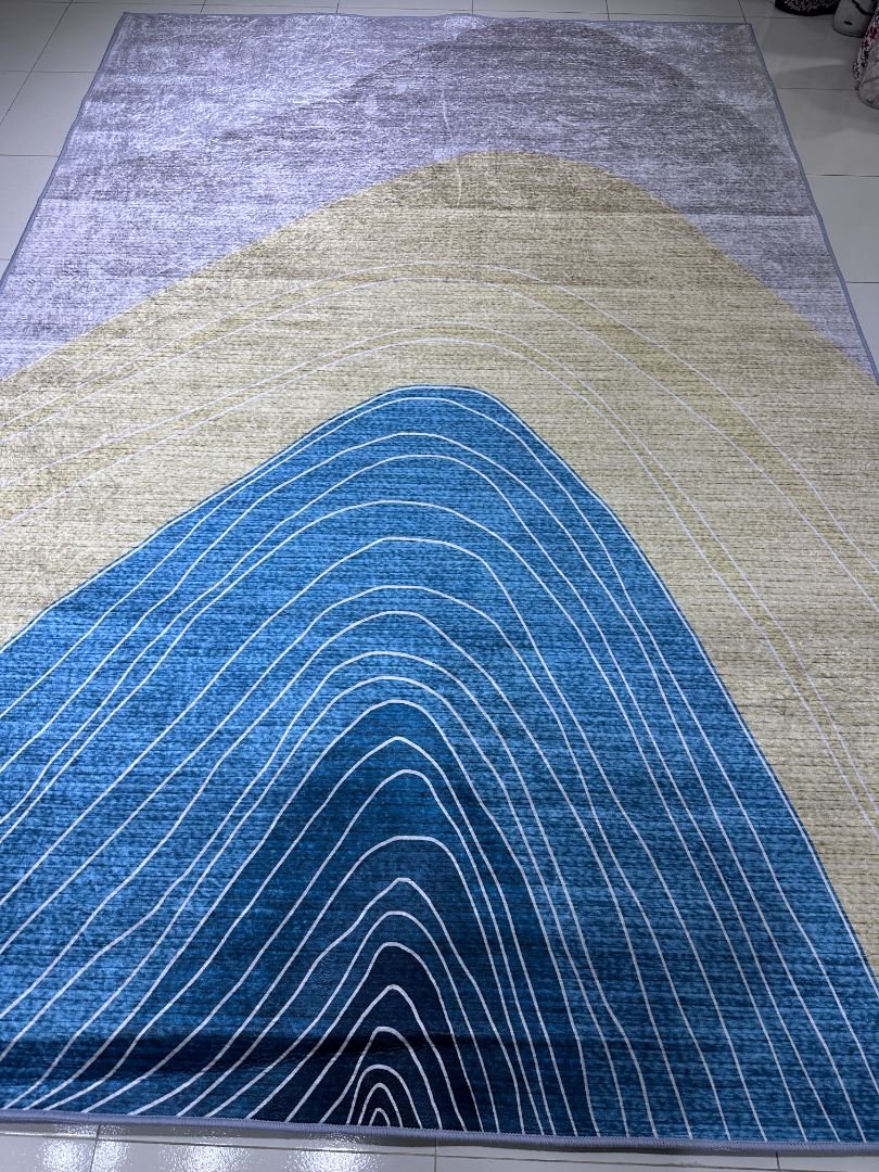 VELORA Modern Abstract Rug – 6 × 9 ft Premium China Carpet | Matte Finish, Durable Polyester, Easy Maintenance