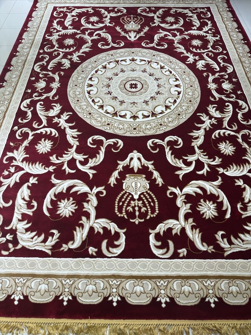 Royal Red Luxury Carpet – 9.5×12.5 ft | Premium Turkish Style Plush Rug | Elegant Statement Carpet for Living Room