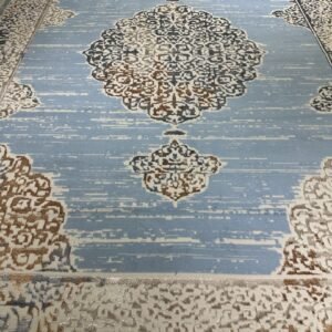 Luxury Sky Blue Shiny Carpet – 10×13 ft | Modern Plush Statement Rug | Premium Soft Carpet for Elegant Living Room