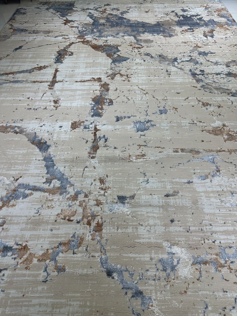 Luxury Dual View Shiny Carpet – 10×13 ft | Modern Abstract Plush Rug | Premium Marble Texture Statement Carpet