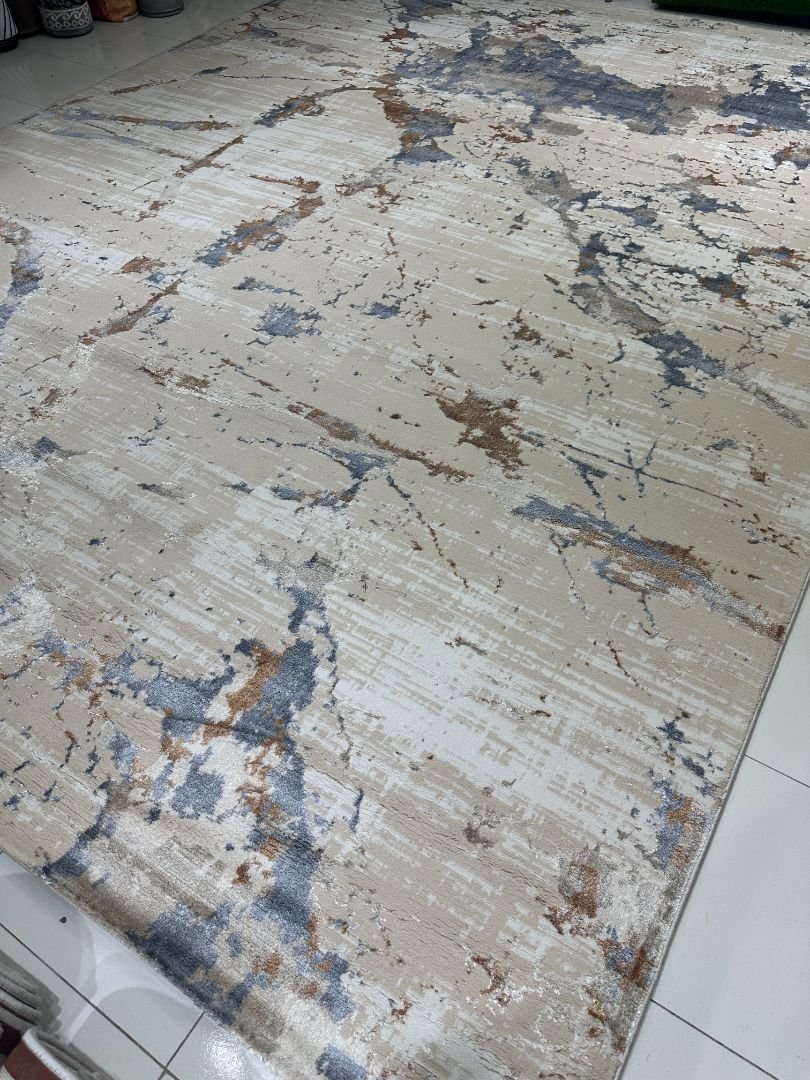 Luxury Dual View Shiny Carpet – 10×13 ft | Modern Abstract Plush Rug | Premium Marble Texture Statement Carpet - Image 3