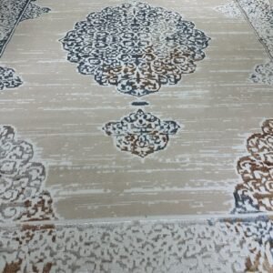 Premium Beige Persian Shiny Carpet – 10×13 ft | Luxury Plush Statement Rug | Elegant Contemporary Living Room Carpet