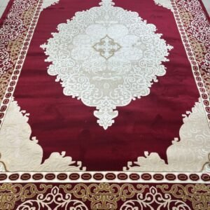 Royal Red Premium Carpet – 10×13 ft | Elegant Turkish Style Plush Rug | Luxury Statement Carpet for Living Room