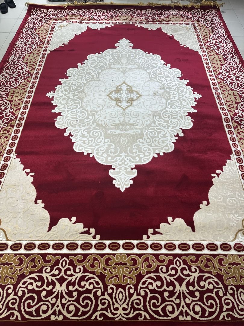 Royal Red Premium Carpet – 10×13 ft | Elegant Turkish Style Plush Rug | Luxury Statement Carpet for Living Room