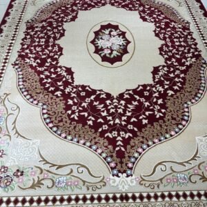 Royal Floral Red Carpet – 10×13 ft | Premium Turkish Style Plush Rug | Elegant Luxury Living Room Carpet