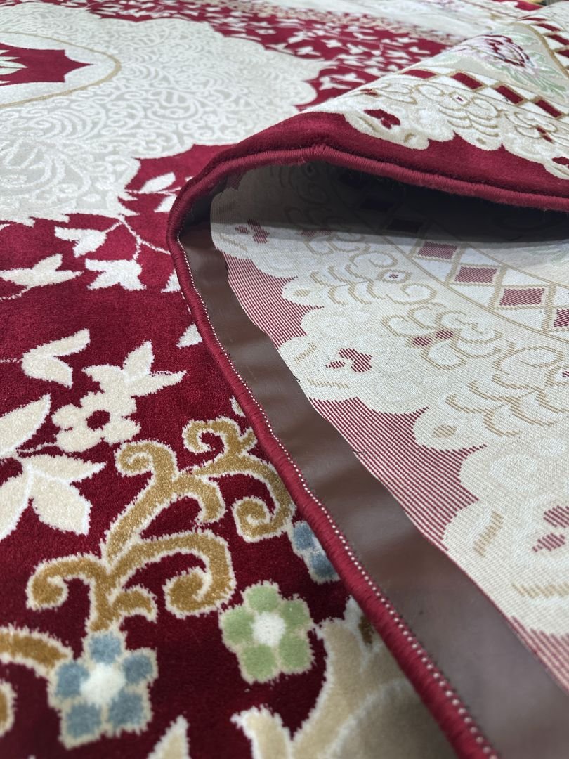 Royal Floral Red Carpet – 10×13 ft | Premium Turkish Style Plush Rug | Elegant Luxury Living Room Carpet - Image 5