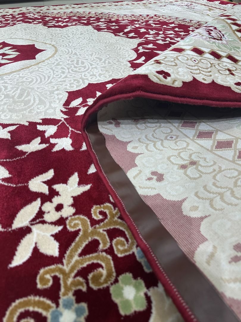 Royal Floral Red Carpet – 10×13 ft | Premium Turkish Style Plush Rug | Elegant Luxury Living Room Carpet - Image 6