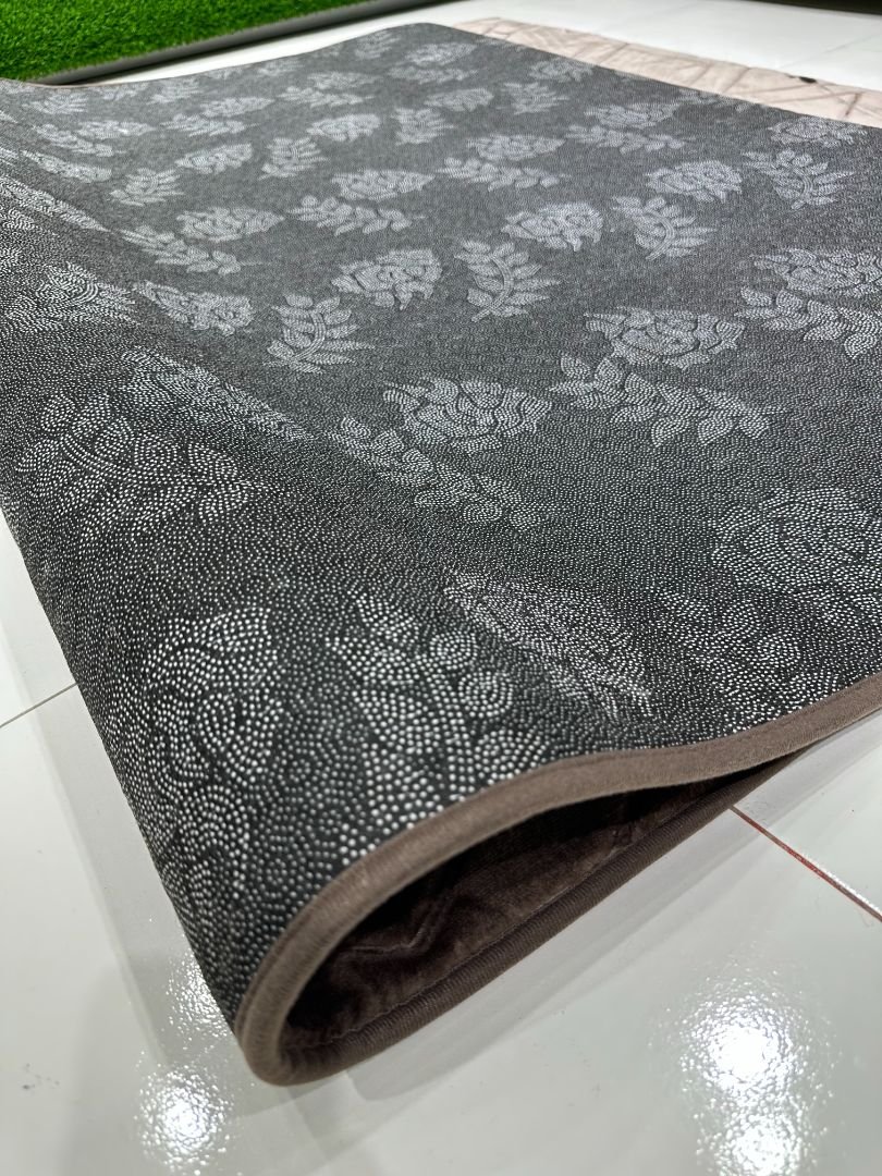 Modern Taupe Diamond Plush Carpet – 4.5×6.5 ft | Velvety Soft Area Rug | Premium Contemporary Living Room & Bedroom Carpet - Image 6