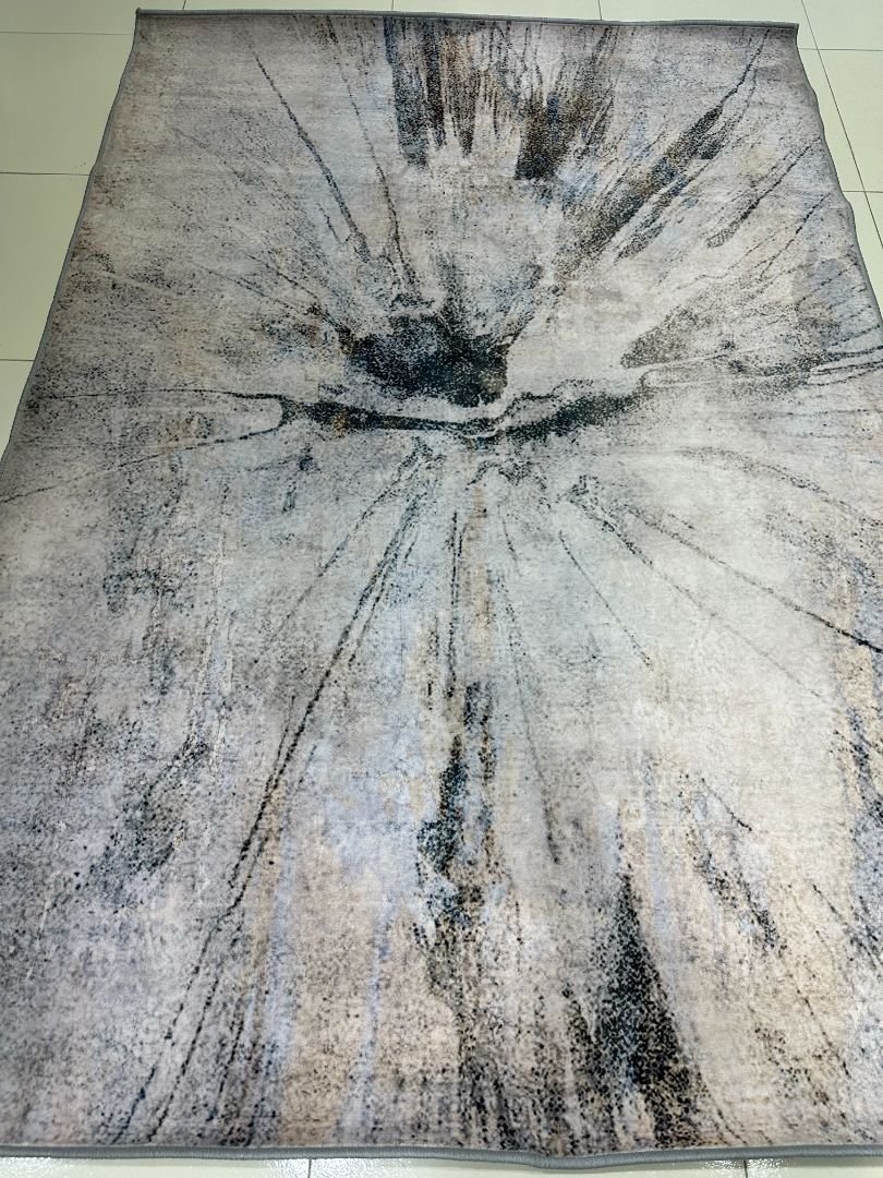 Modern Abstract Grey Carpet – 4×6 ft | Premium Soft Area Rug | Contemporary Living Room & Bedroom Carpet - Image 2