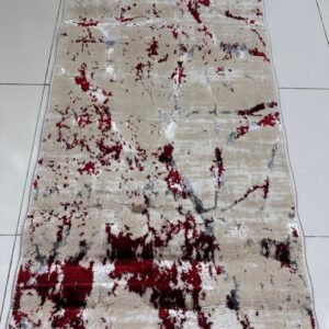 Crimson Drift 3D Shiny Turkish Rug – 2×4 ft