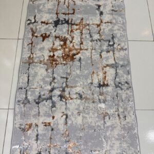 Silver Ember 3D Shiny Turkish Rug – 2×4 ft